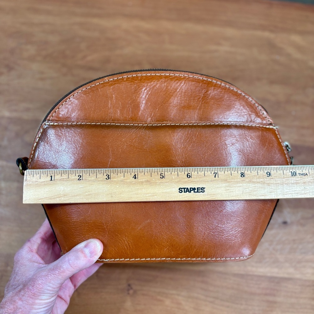 Patricia Nash Lavoria Brown Leather Top Zip Crossbody Bag - No Chain or Strap - Picture 8 of 16